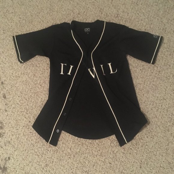 CIVIL REGIME vintage button up jersey tee - Picture 2 of 3